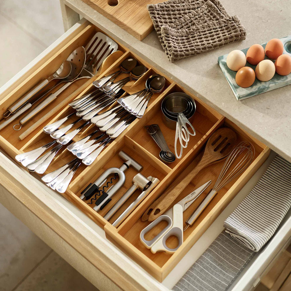 Joseph Joseph DrawerStore Bamboo Expandable Cutlery Organiser
