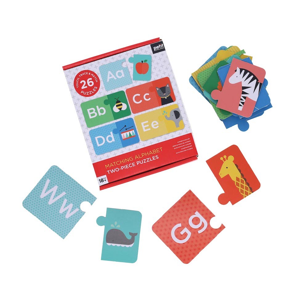 Petit Collage Matching Alphabet Two Piece Puzzles