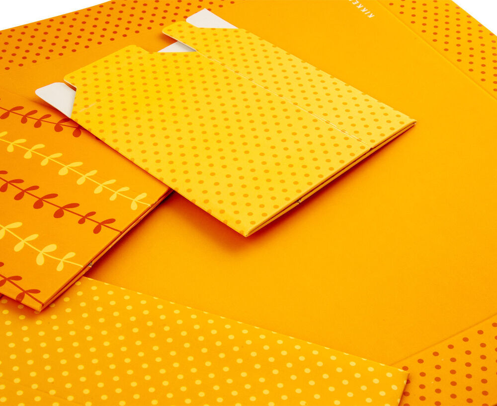 Kikkerland Orange Paper Desk Organiser Set