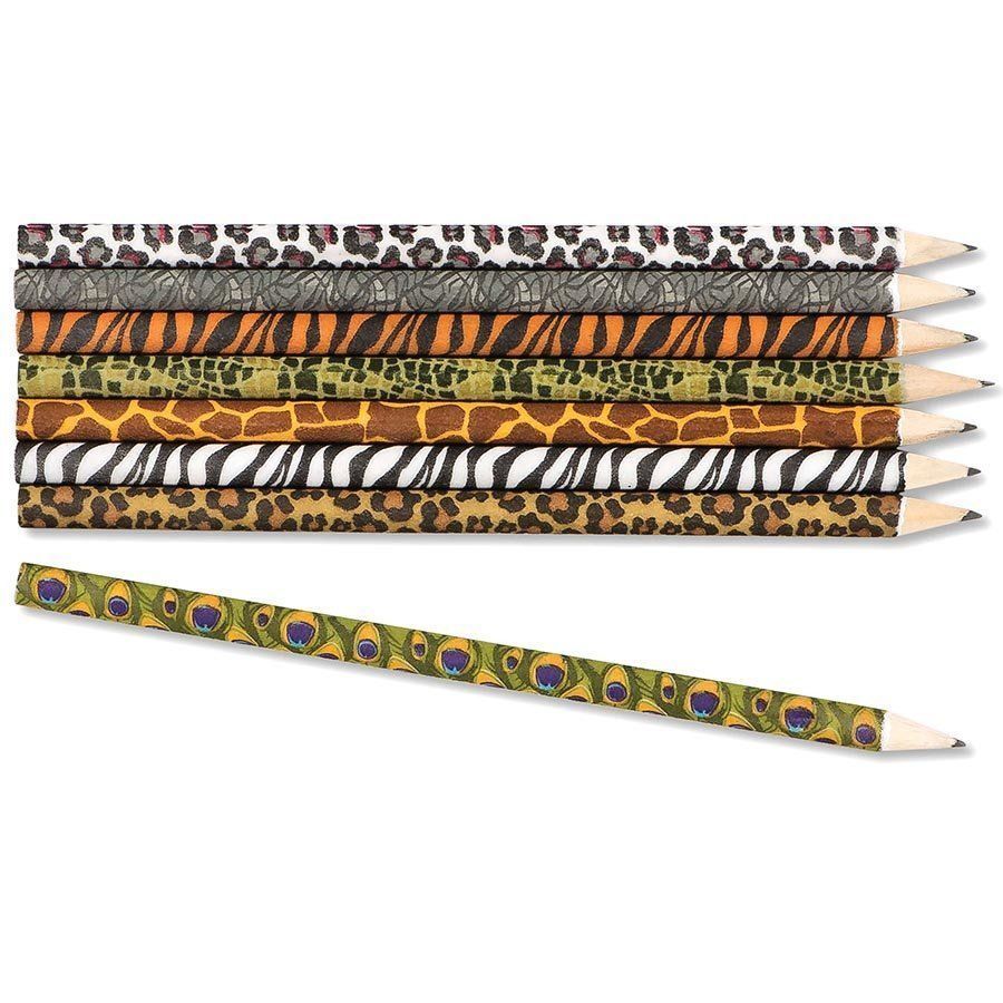 NPW Sketch Safari Flocked Pencils in A Tin