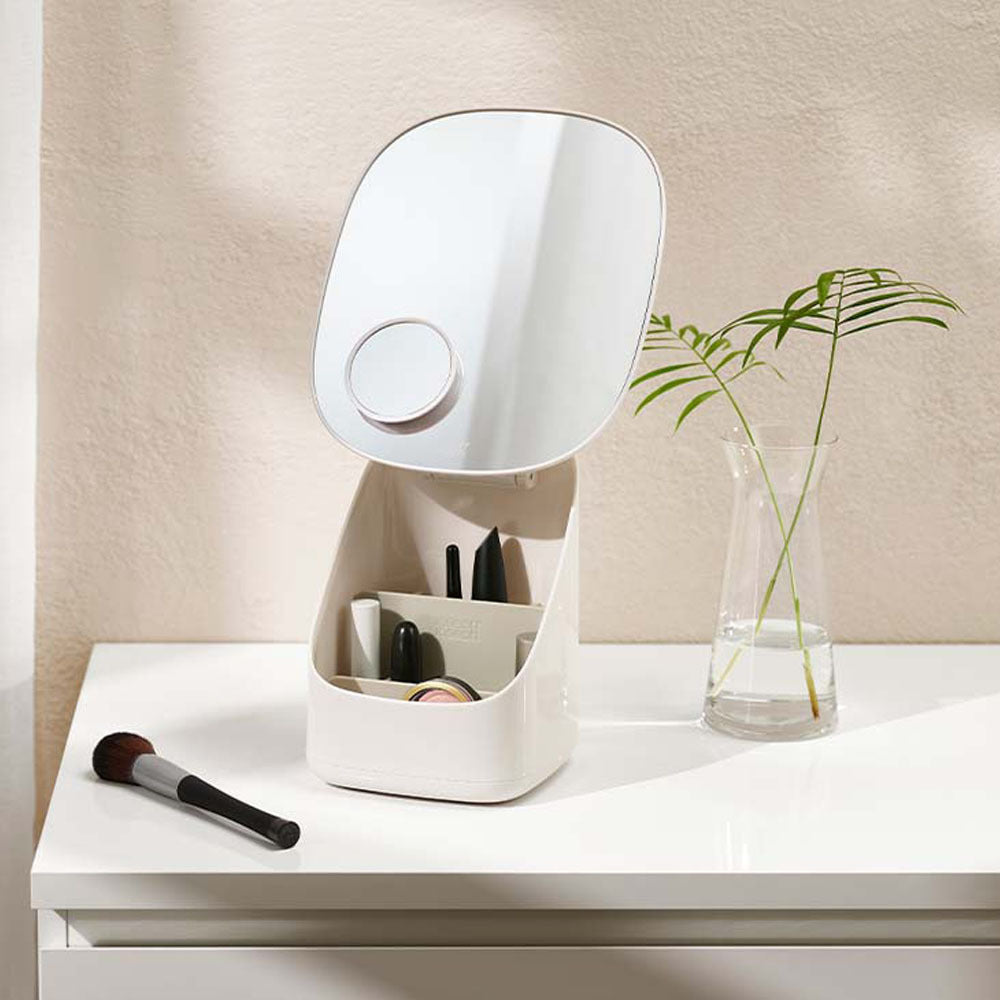 Joseph Joseph Viva Pedestal Mirror with Cosmetic Organiser