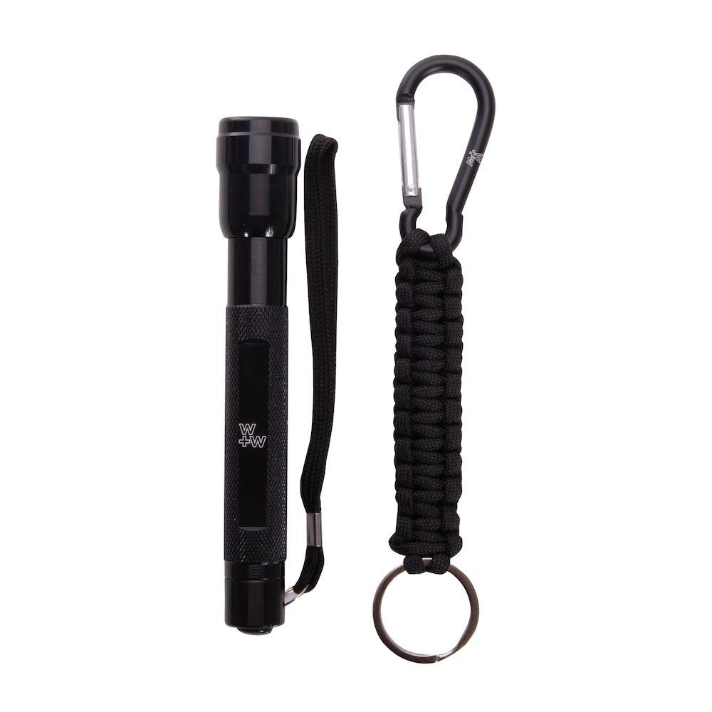 W+W Flashlight Carabiner Duo Black