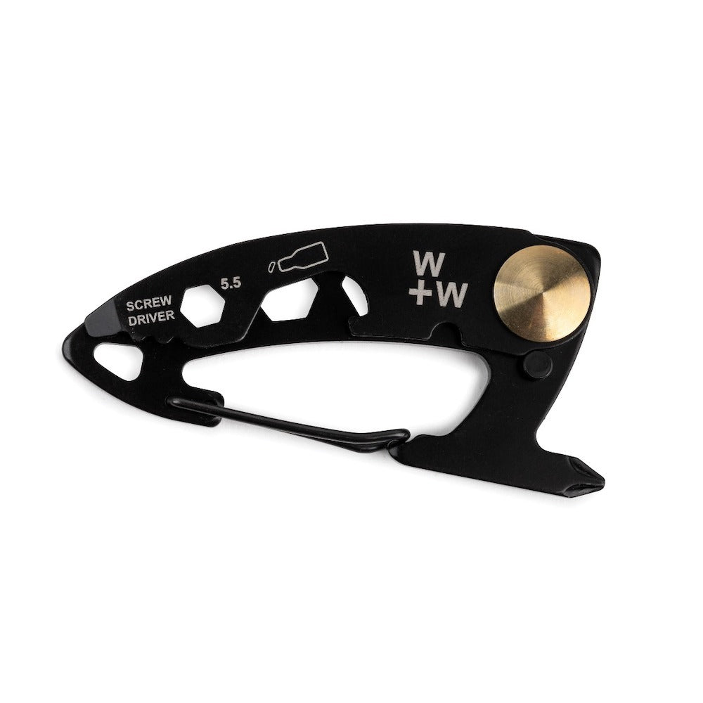 W+W 6 in 1 Multi-Tool Carabiner Black