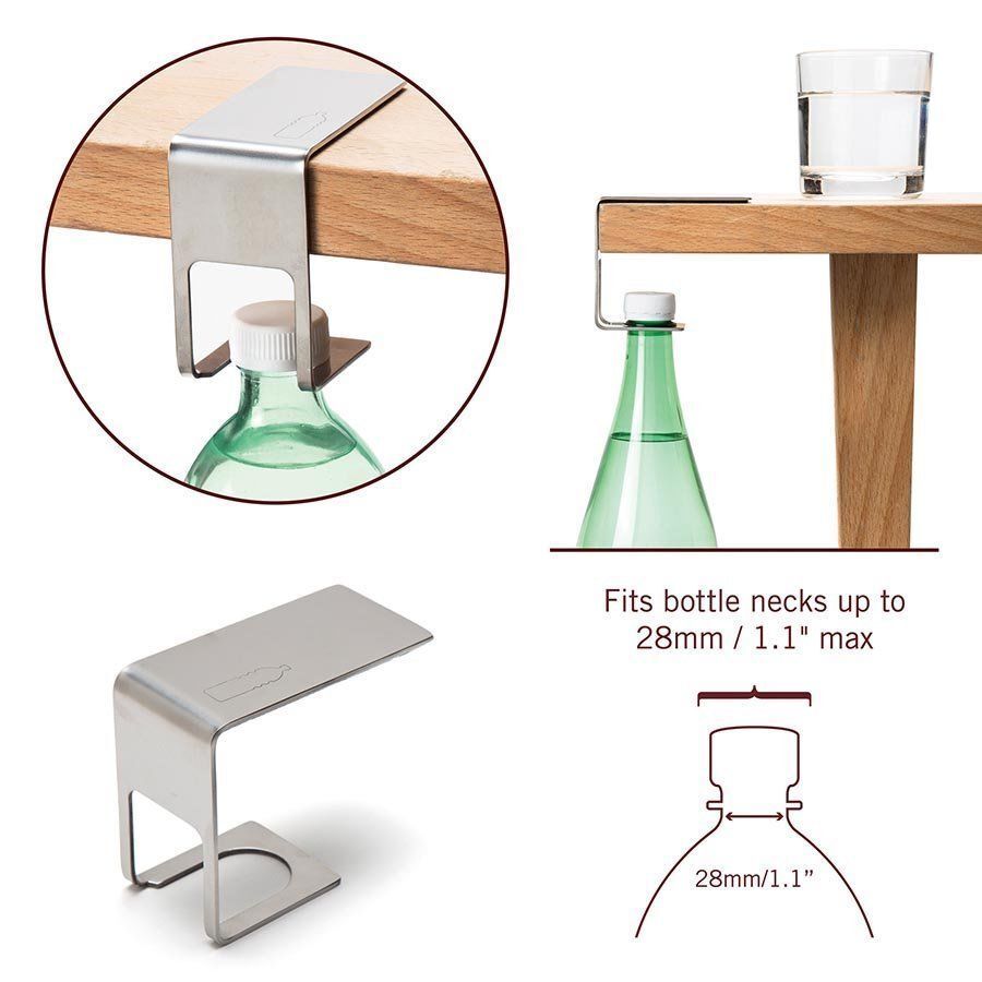 Discreet Stainless Steel Bottle Hanger