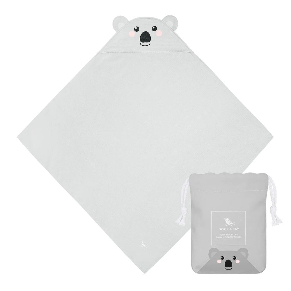 Dock & Bay Baby Hooded Towel Animal Collection - Kirra Koala