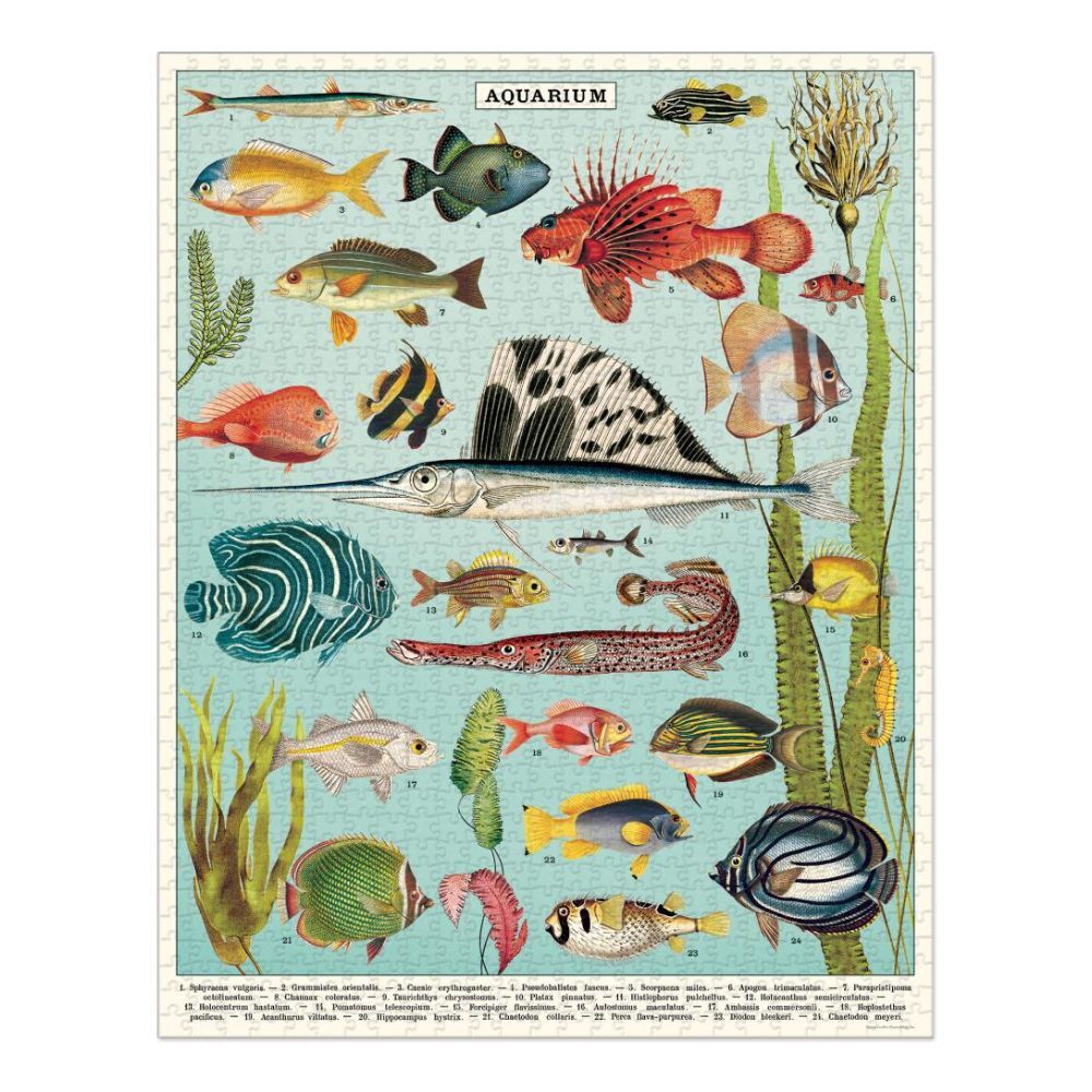 Cavallini Vintage Puzzle Aquarium 1000 Piece