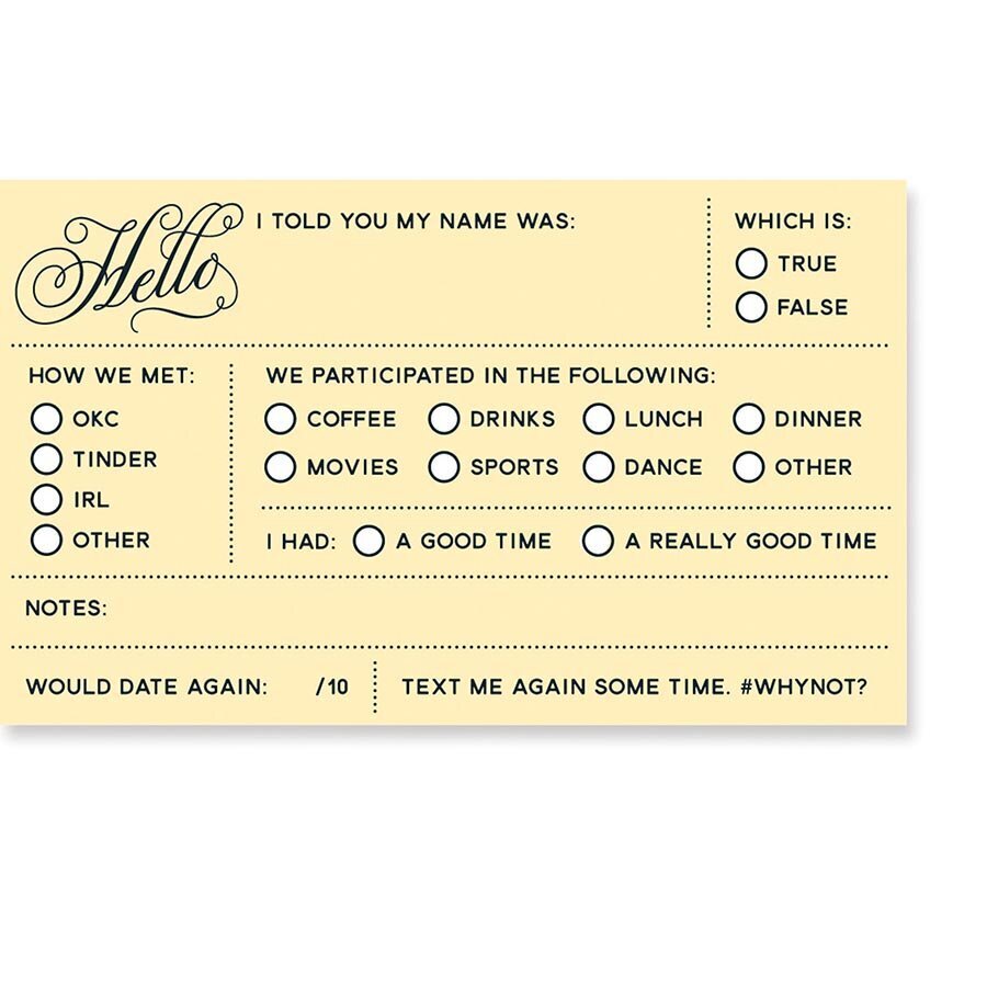 Fred Carded Dream Dates Social Currency Cards (Set of 20)