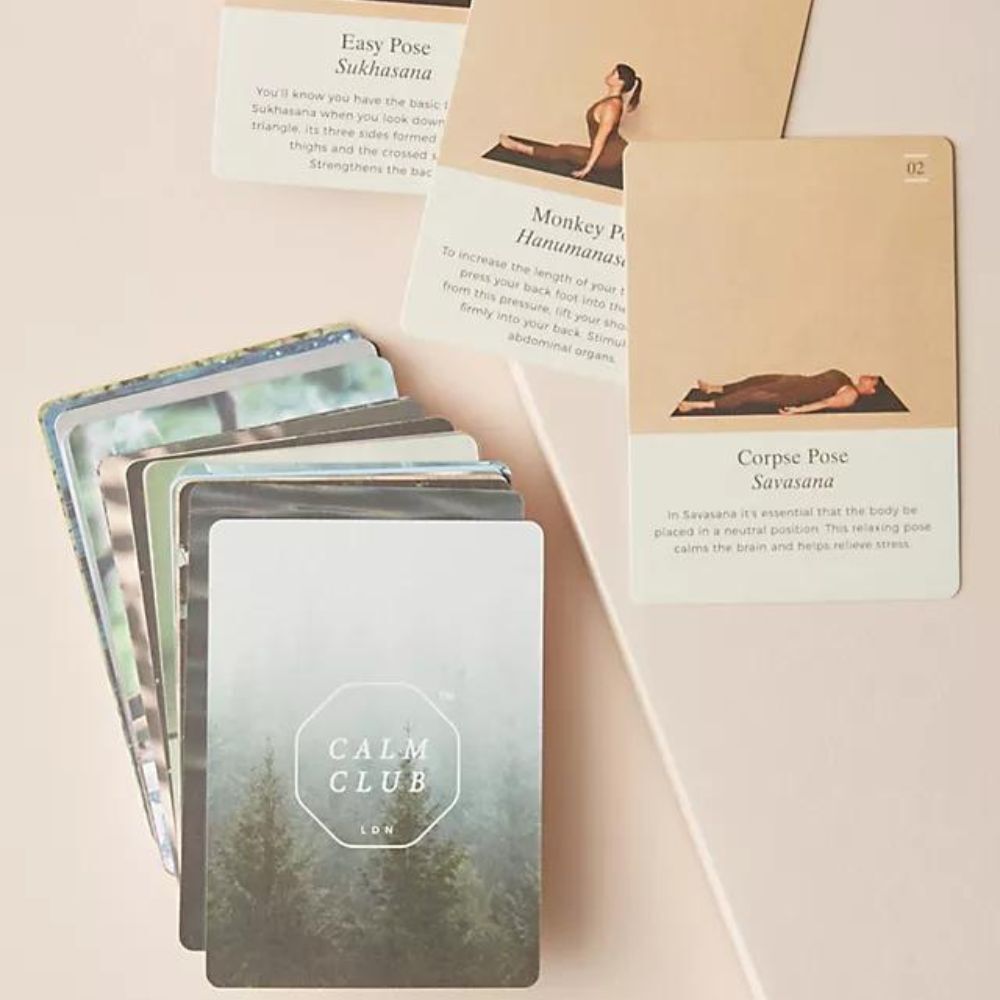 Luckies Calm Club Yoga Deck Cards - 52 Yoga Poses for Beginners
