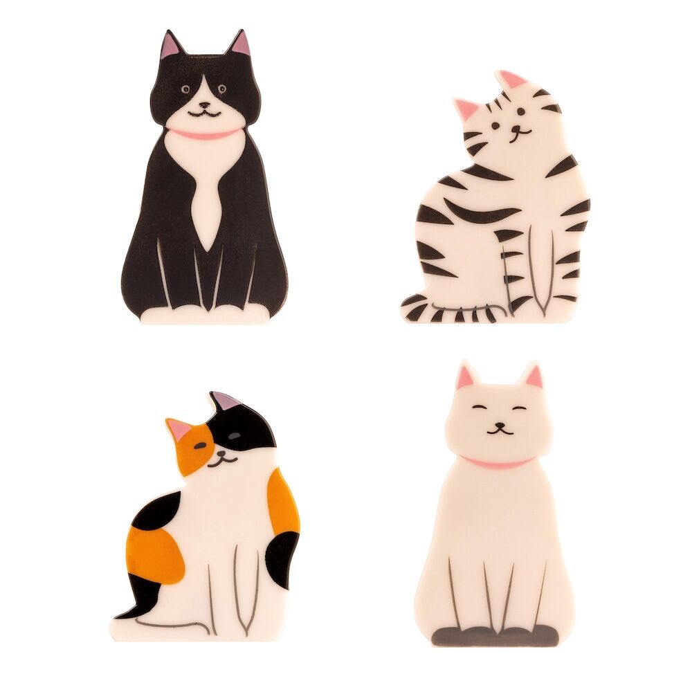 Kikkerland Kitty Bag Clips (Set of 4)