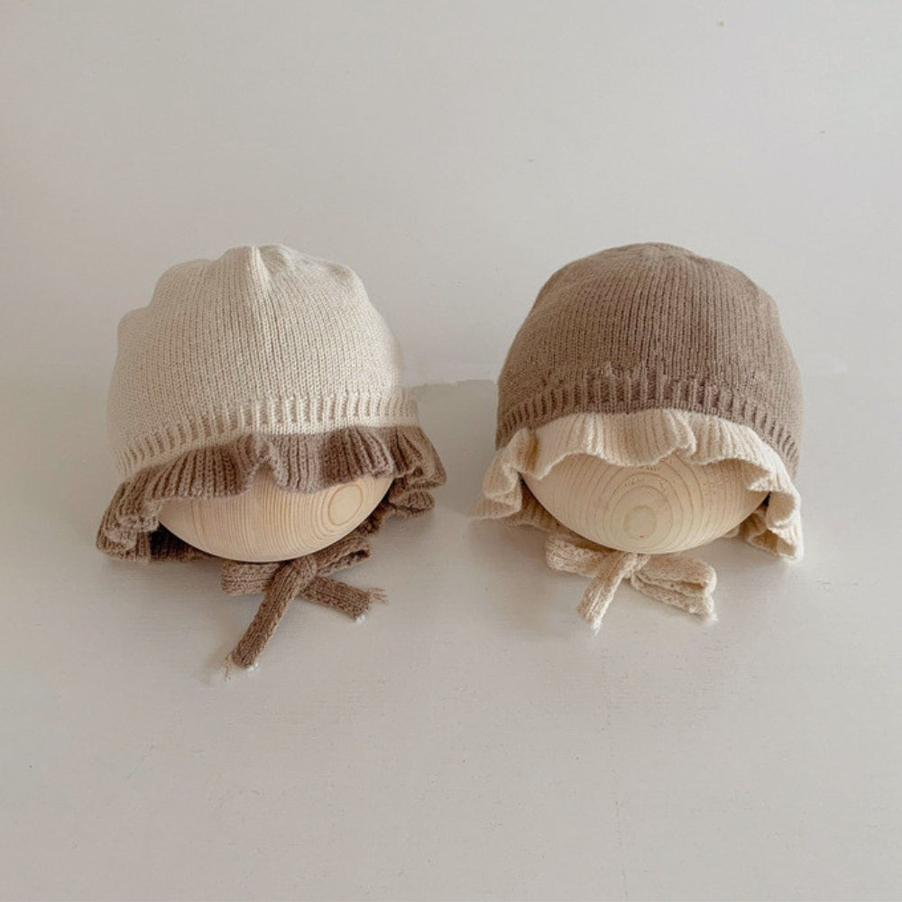 Fleur Frilly Knit Baby Bonnet (Set of 2)