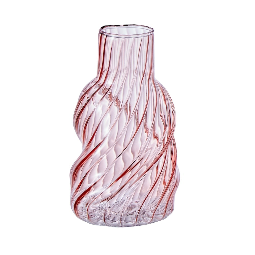 Emporium Swirl Glass Vase Pink