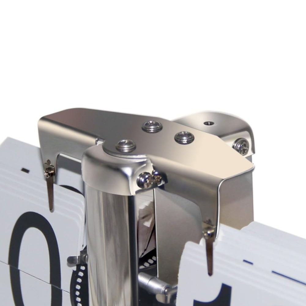 Retro Stainless Steel Flip Desk Clock - Silver