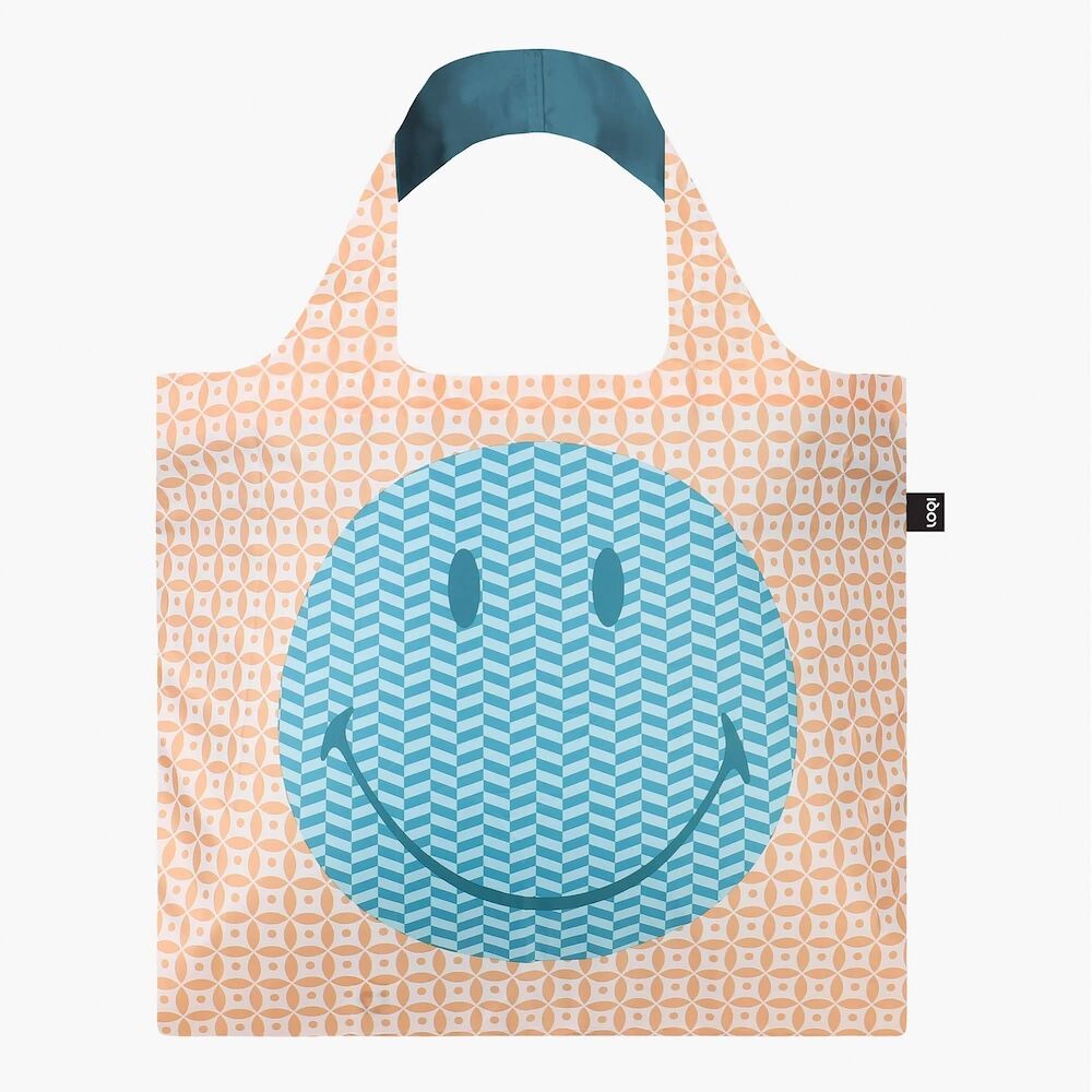 LOQI Smiley Geometric Recycled Shopper Bag