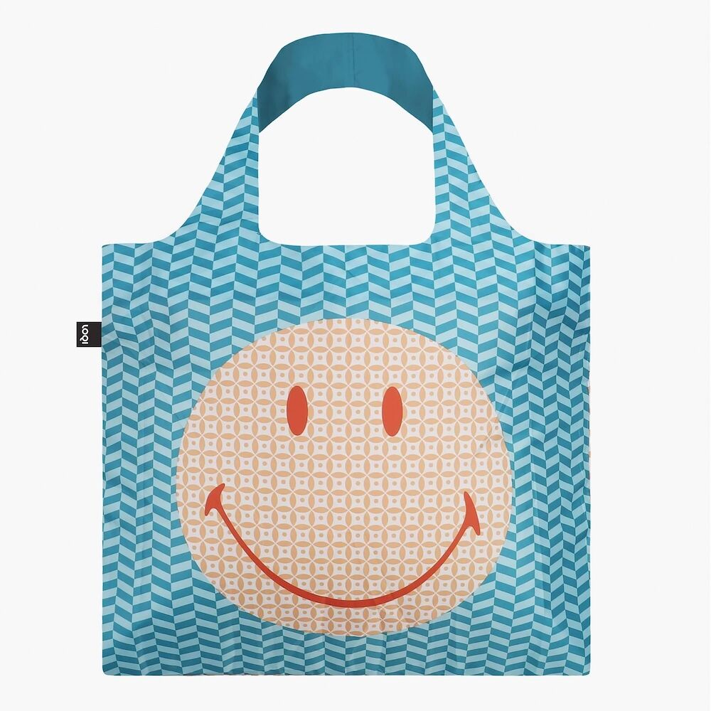 LOQI Smiley Geometric Recycled Shopper Bag