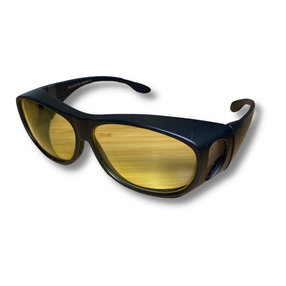 Polarised UV400 Wraparound Fit Over Sunglasses - Matte Yellow