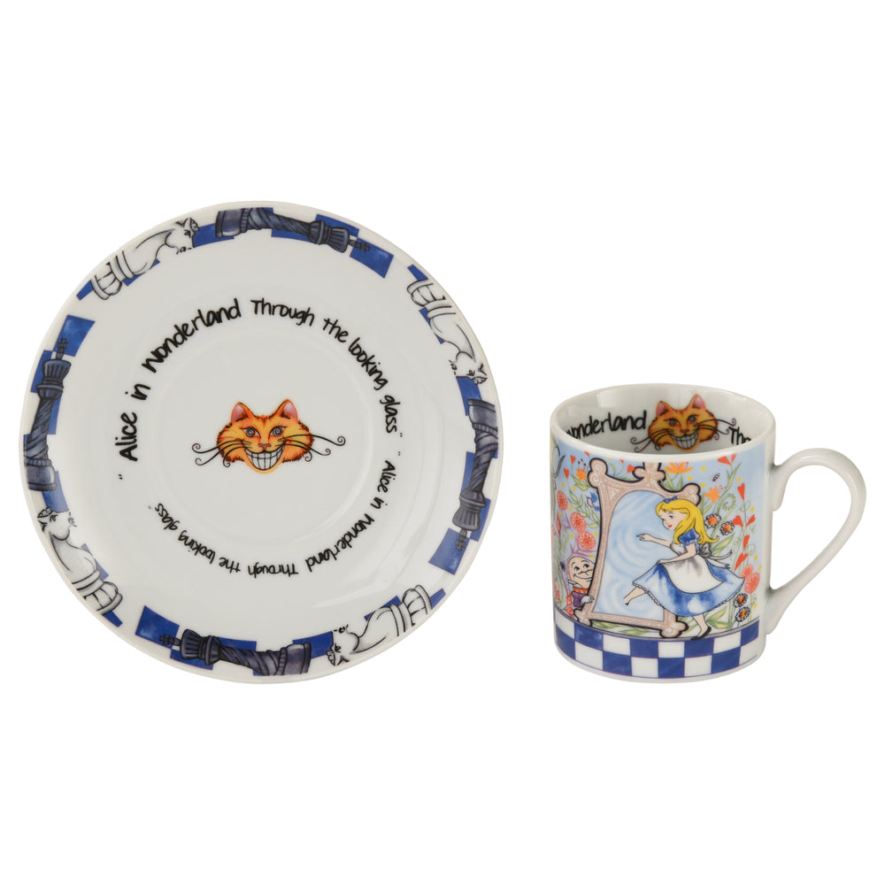 Alice in Wonderland Through the Looking Glass Cup and Saucer