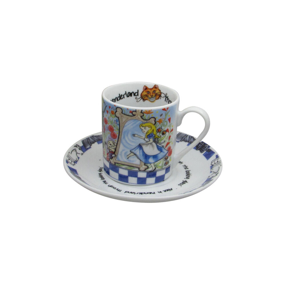 Alice in Wonderland Through the Looking Glass Cup and Saucer