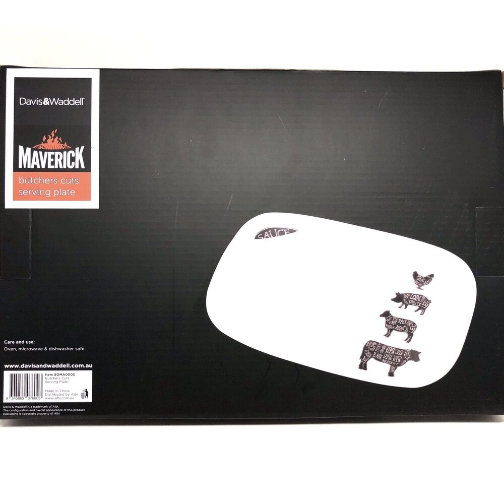 Davis & Waddell Maverick Butchers Cuts Serving Plate