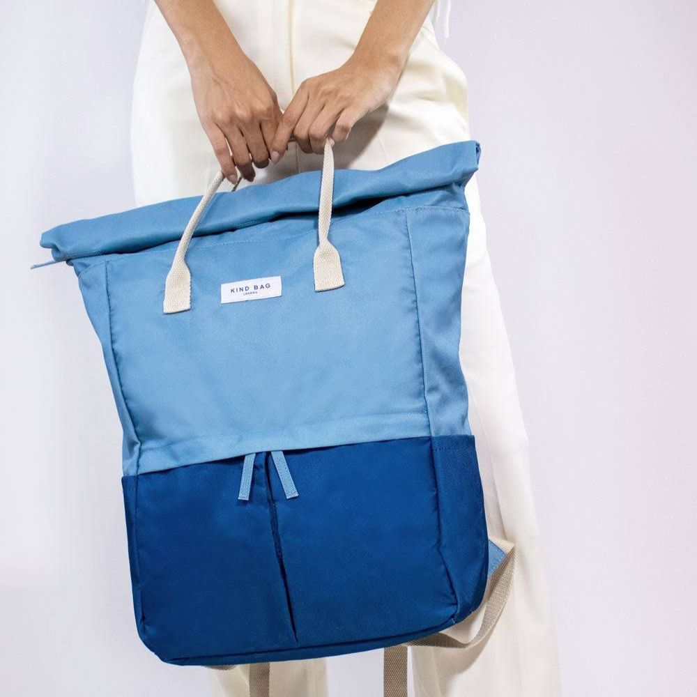 Kind Bag Backpack Large Powder Blue & Navy