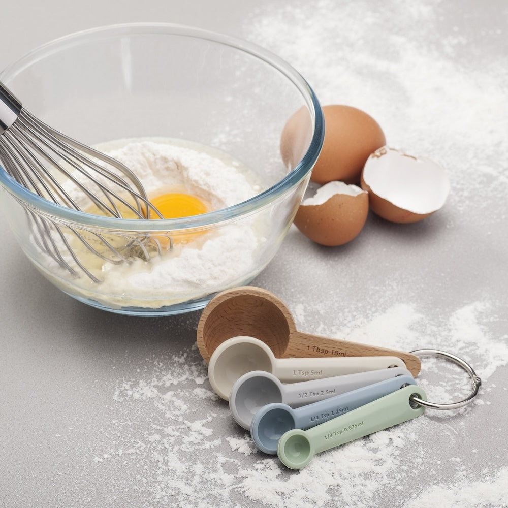 Zeal Cosy Silicone/Wood Measuring Spoons Set of 5