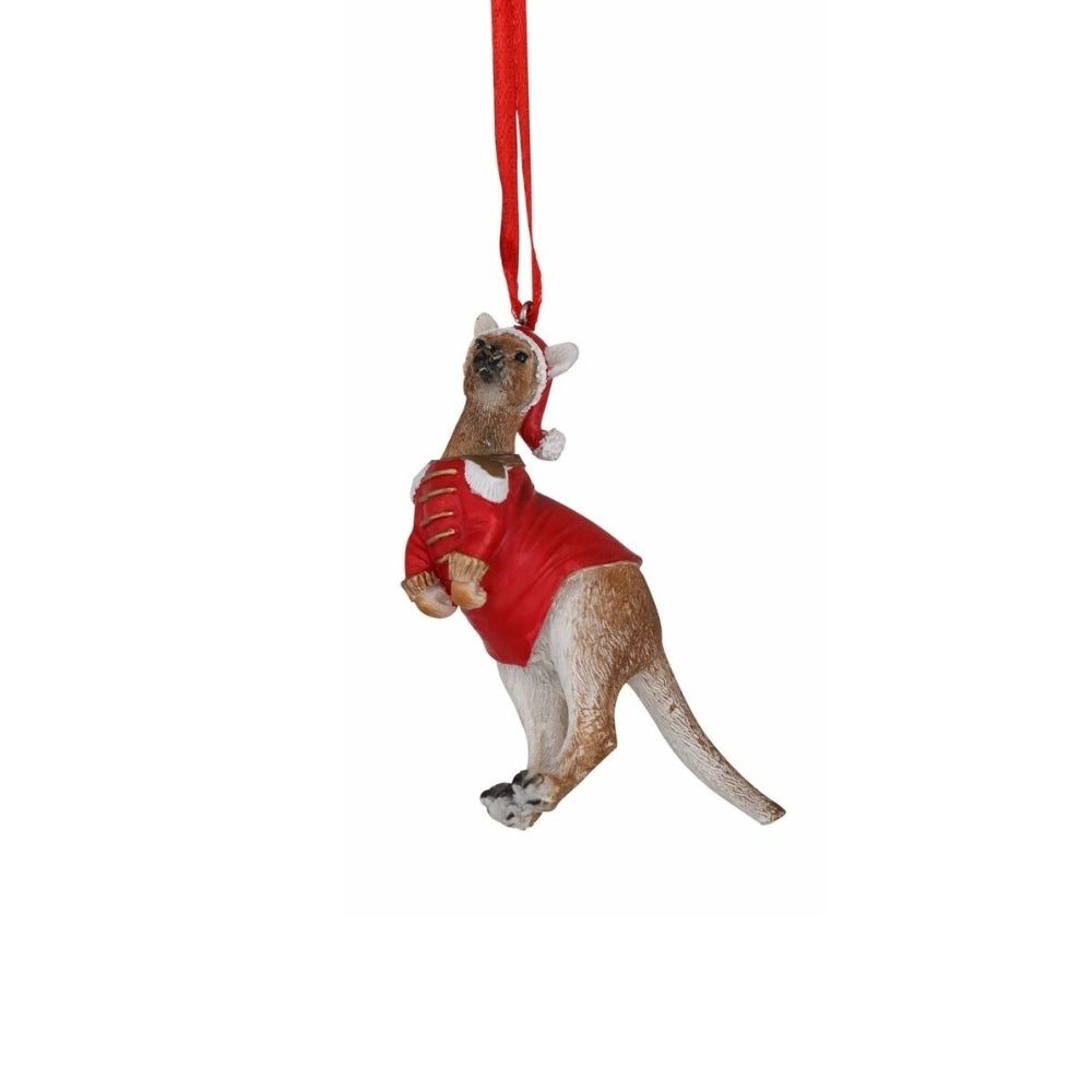 Australiana Red Santa Jacket Kangaroo 8cm (Set of 2)