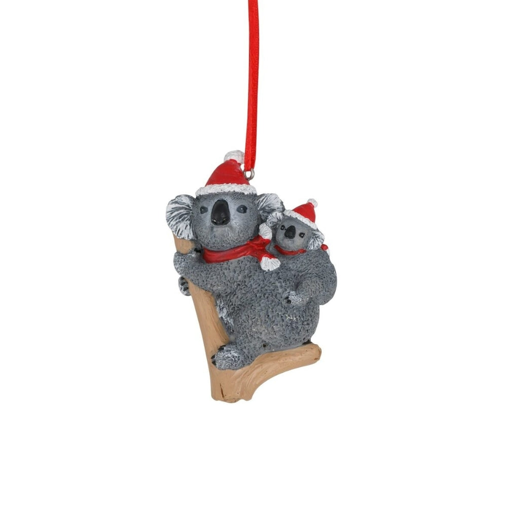 Christmas Koala with Joey Hanging Figure 8cm (Set of 2)