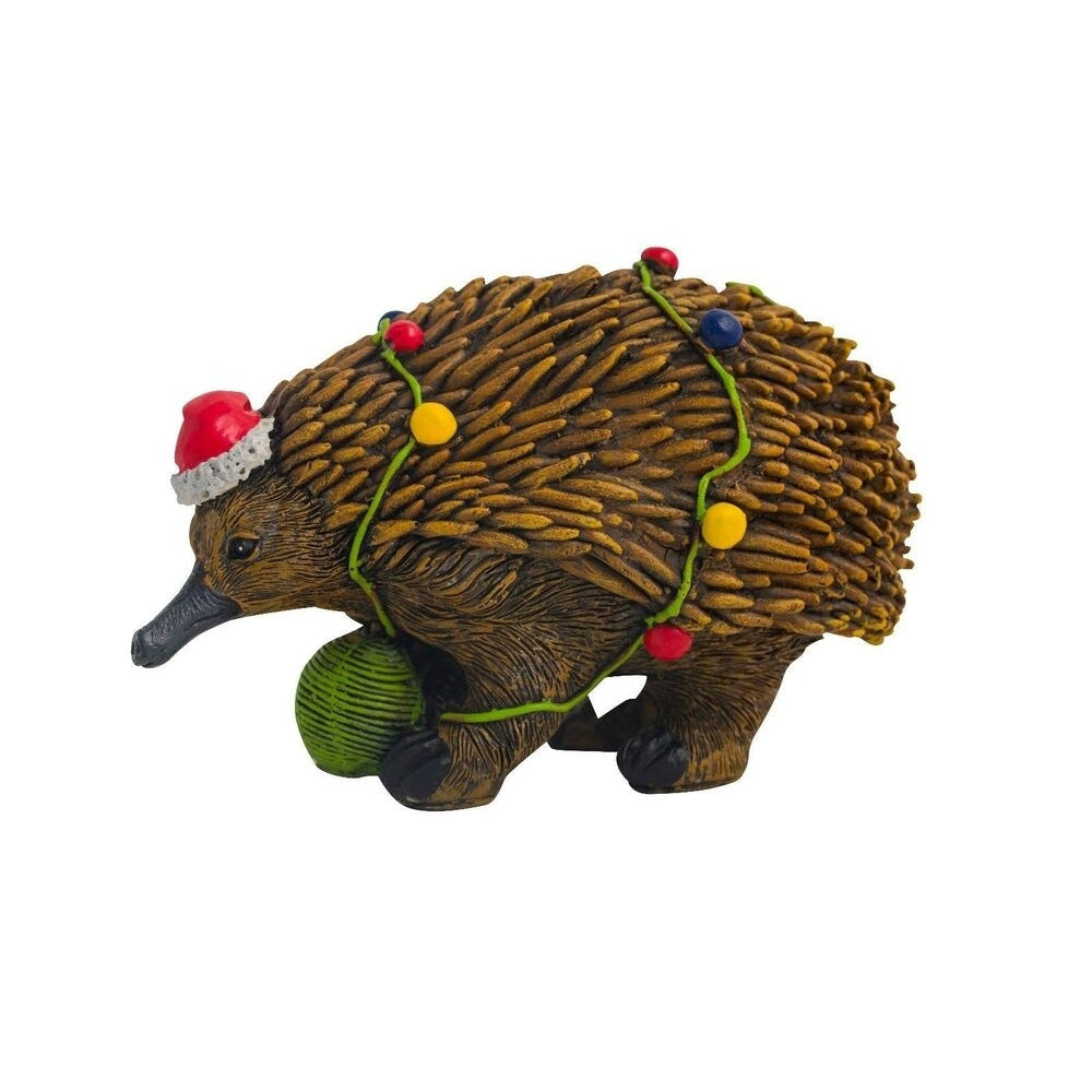 Australiana Echidna with Christmas Lights Figure 14cm