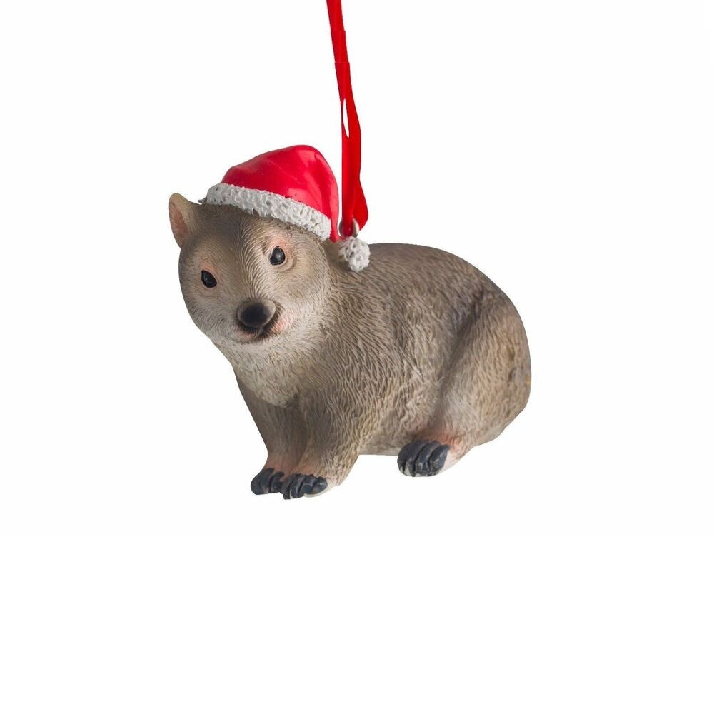 Australiana Wombat with Christmas Hat 7cm