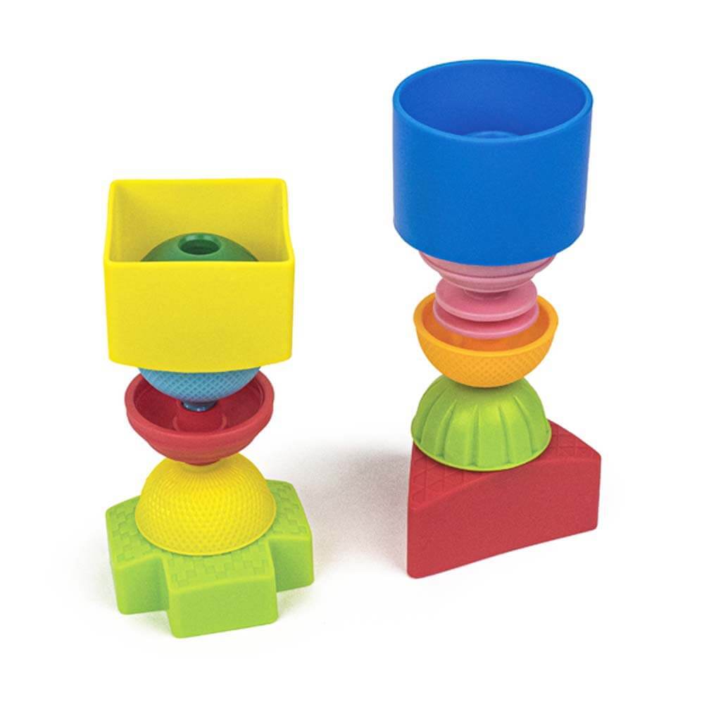 Lalaboom 4 Geometric Shapes and Beads 12 Pieces