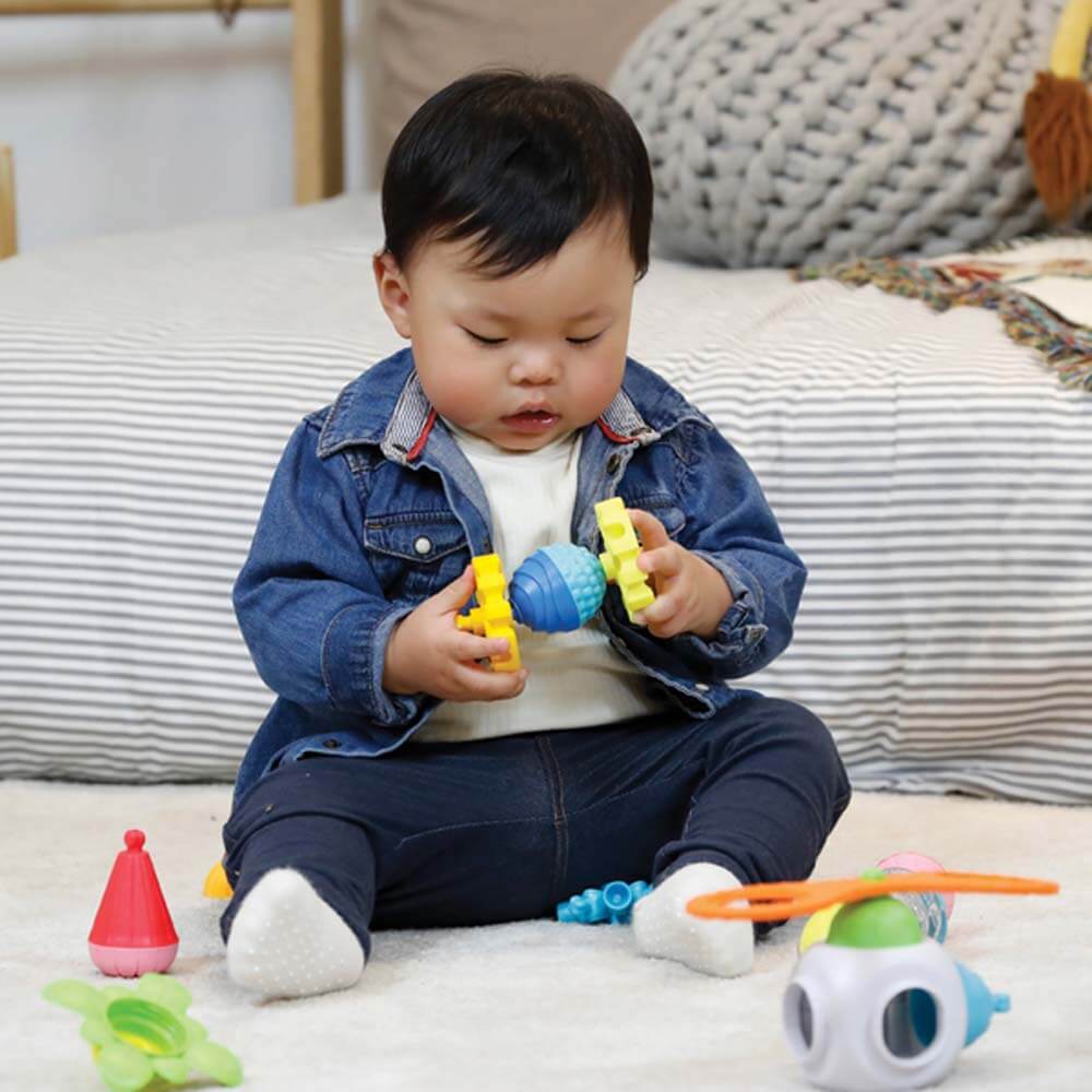 Lalaboom Wheels Spinner and Beads 10pcs