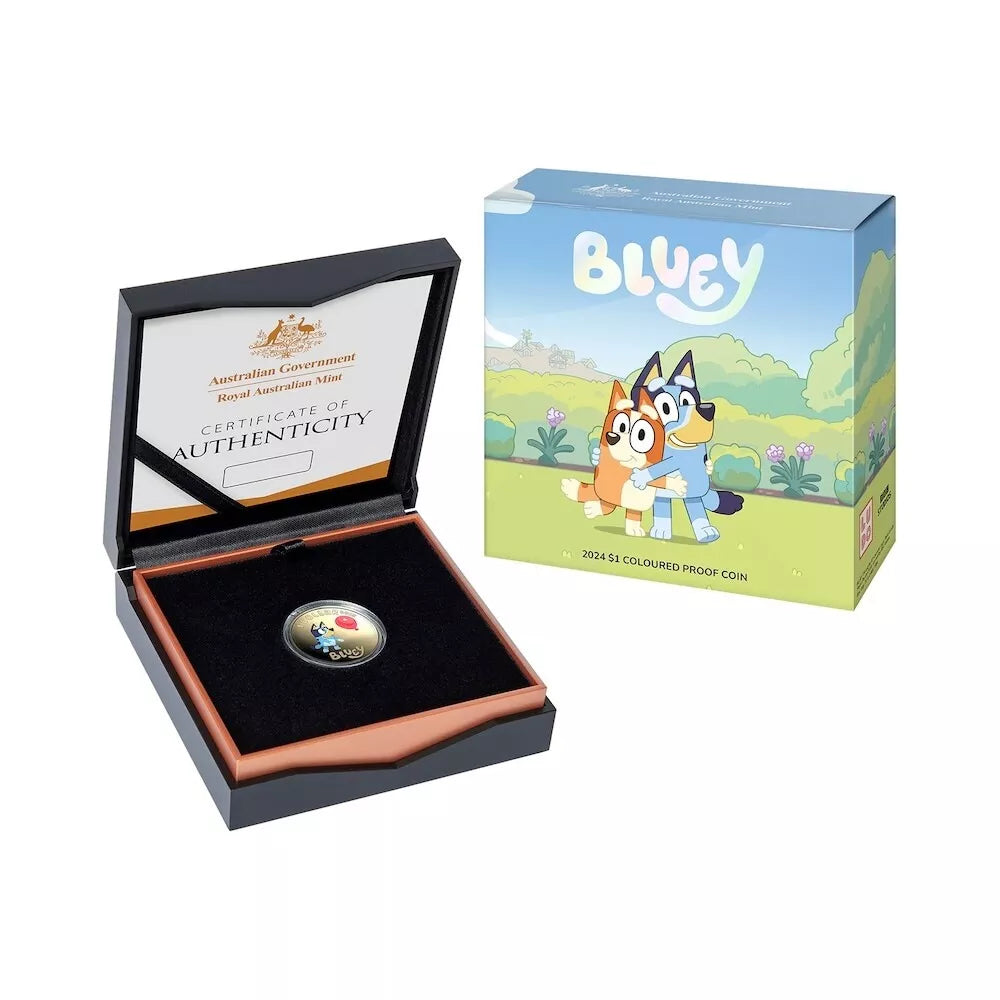 2024 $1 Bluey AlBr Coloured Proof Coin