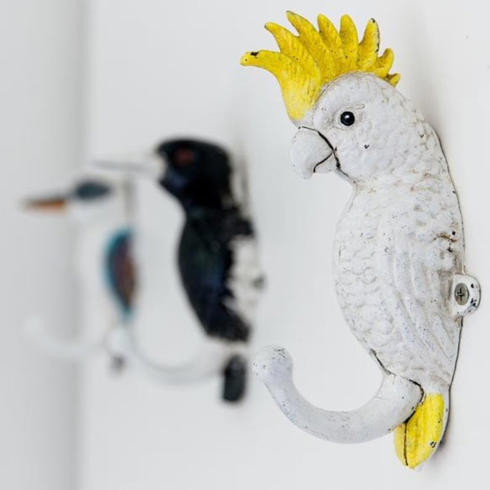 Cast Iron Cockatoo Wall Hook