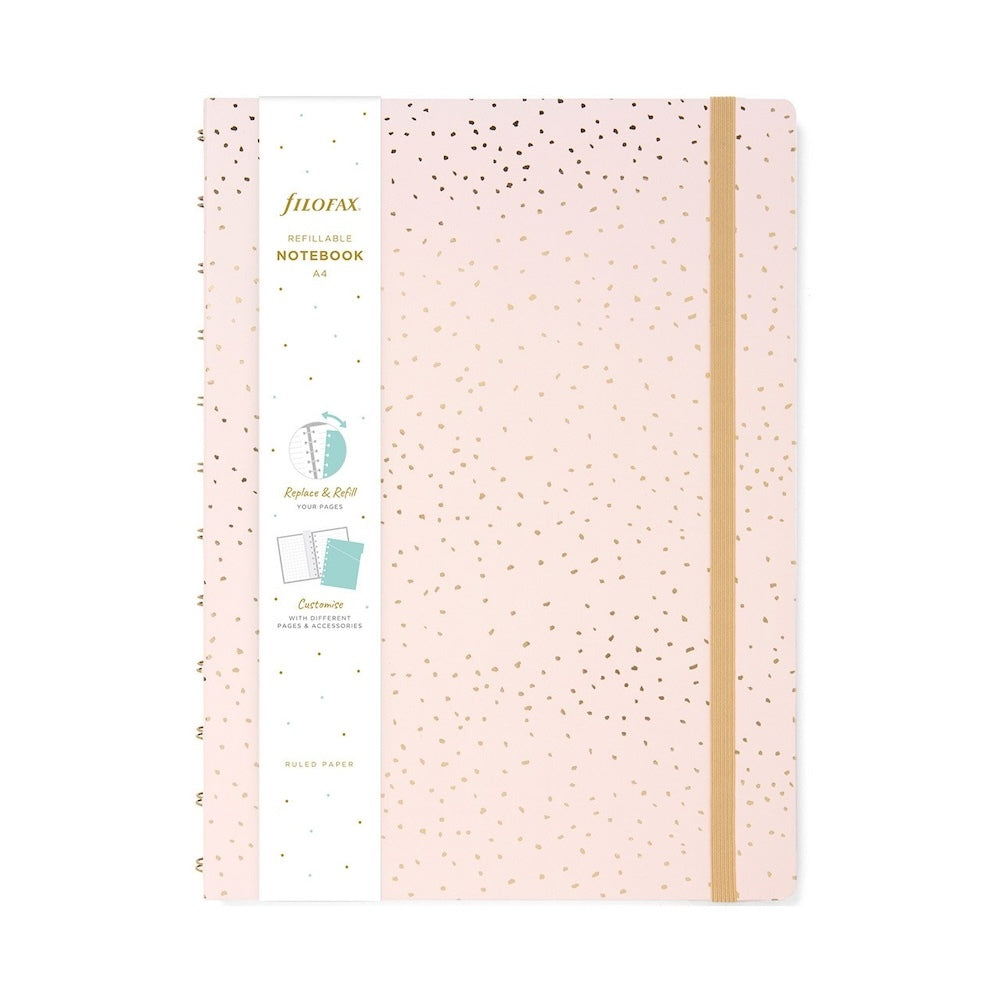 Filofax Confetti Refillable Notebook A4 - Rose Quartz