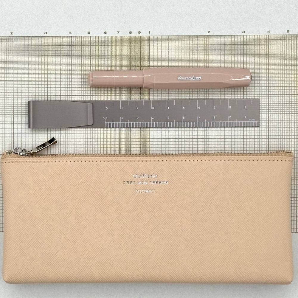 Delfonics Quitterie Flat Pencil Case Beige