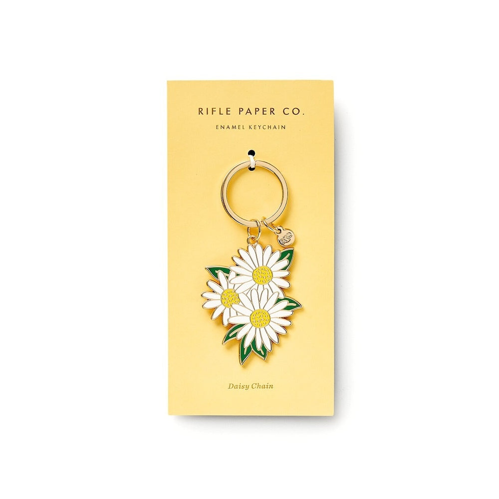 Rifle Paper Co Enamel Keychain Daisies