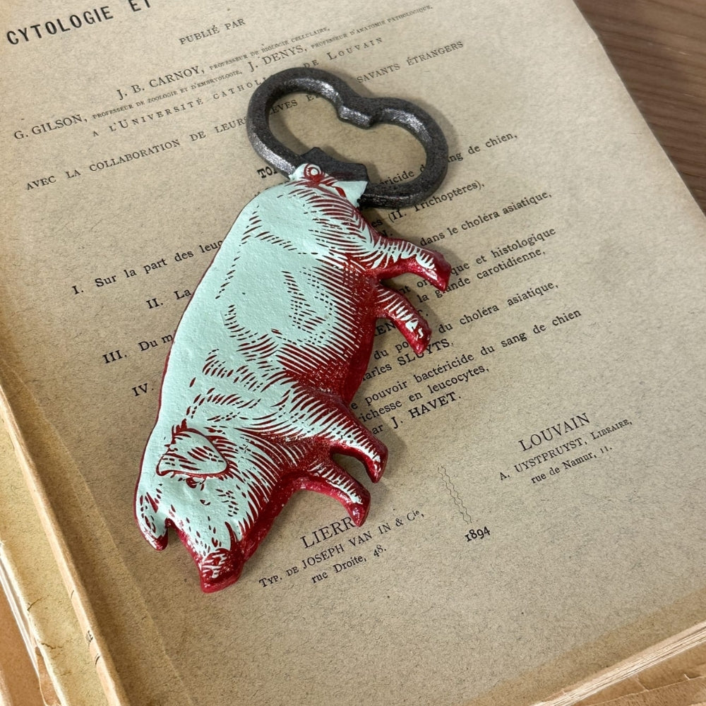 Cast Iron Pig Bottle Opener 15cm