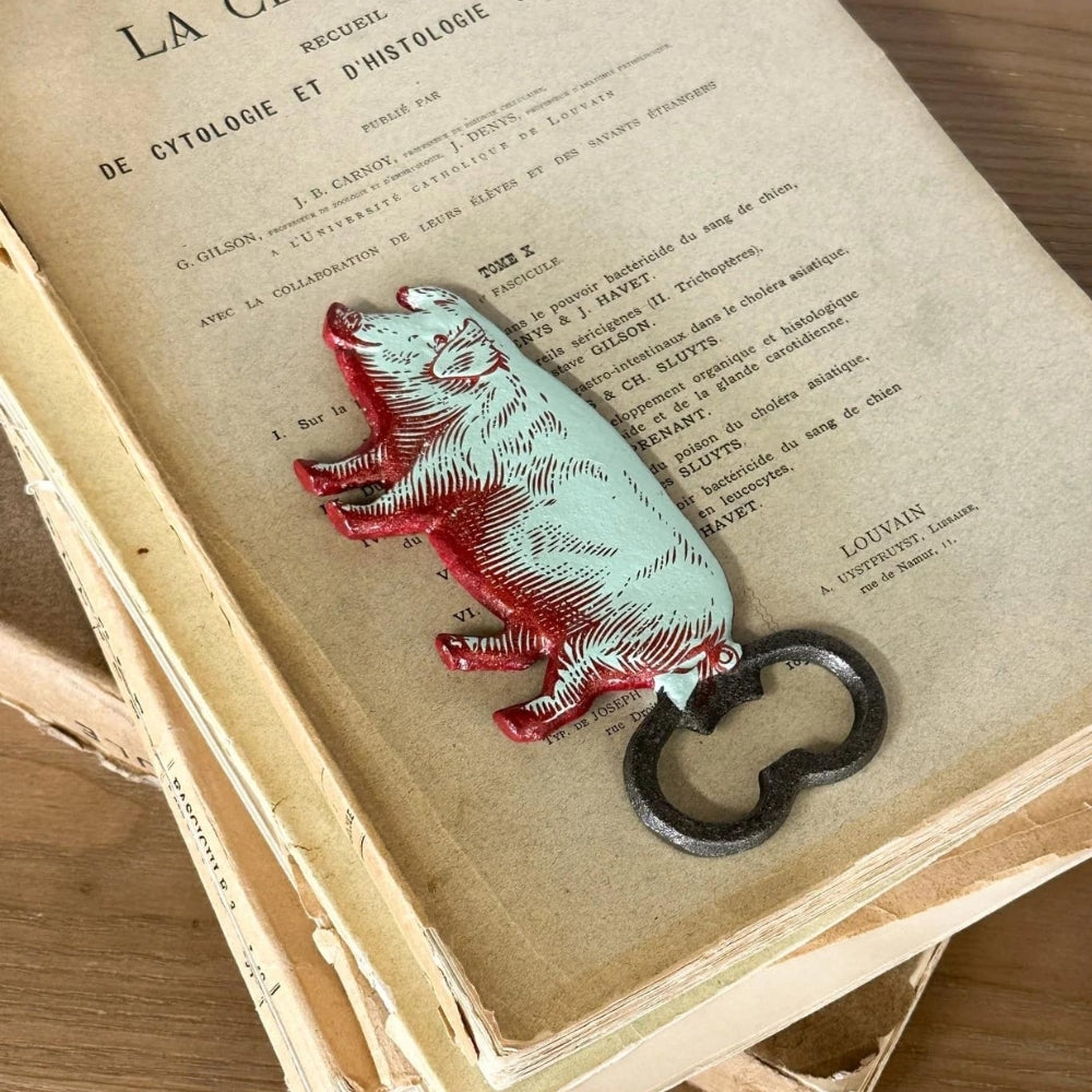 Cast Iron Pig Bottle Opener 15cm