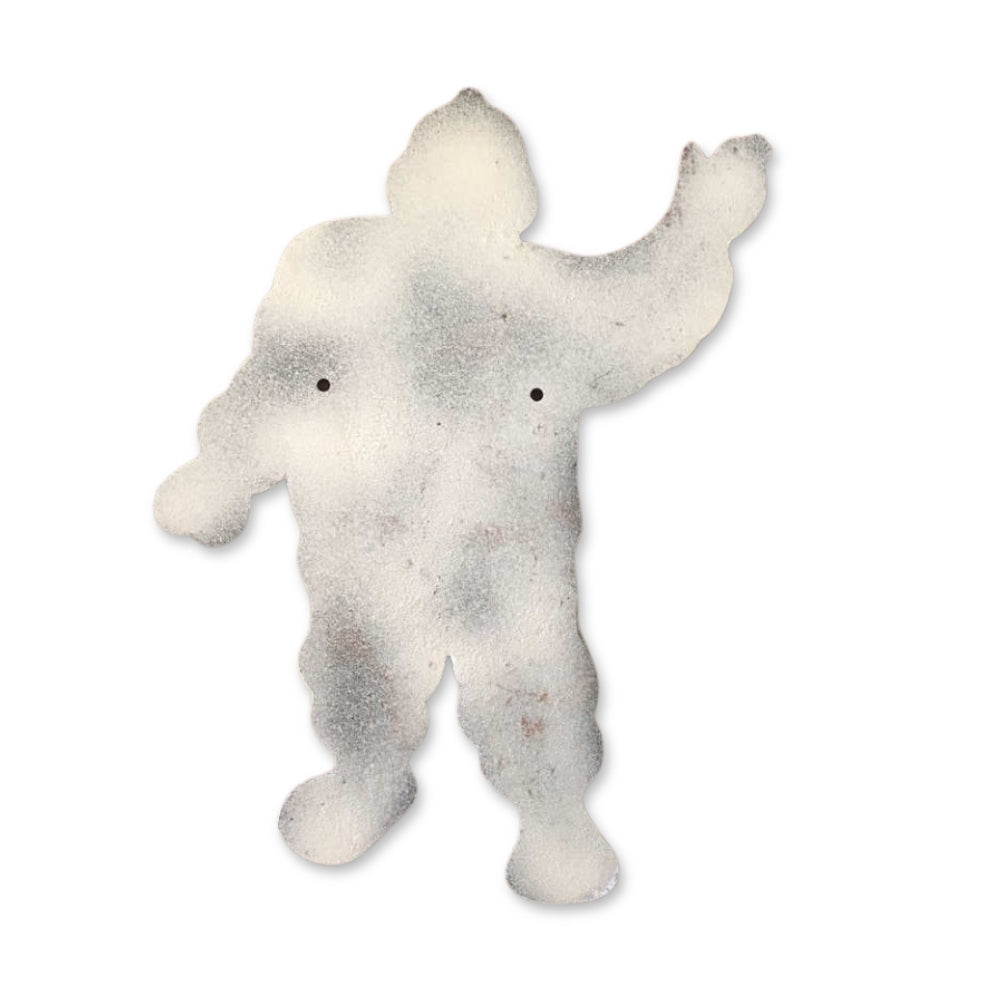 Cast Iron Michelin Man Waving Sign 20cm