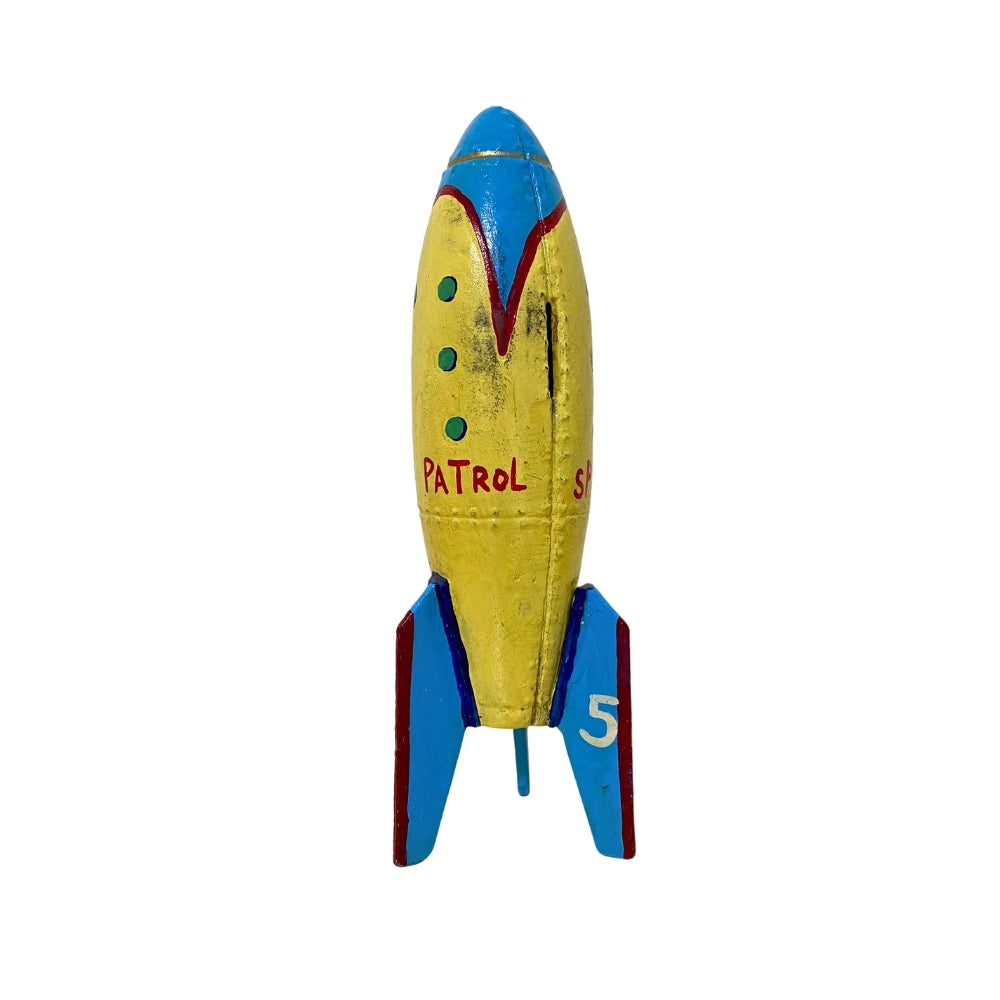 Cast Iron Rocket No. 5 Money Bank