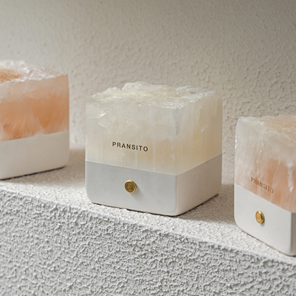 Pransito Selenite Aroma Diffuser Night Light