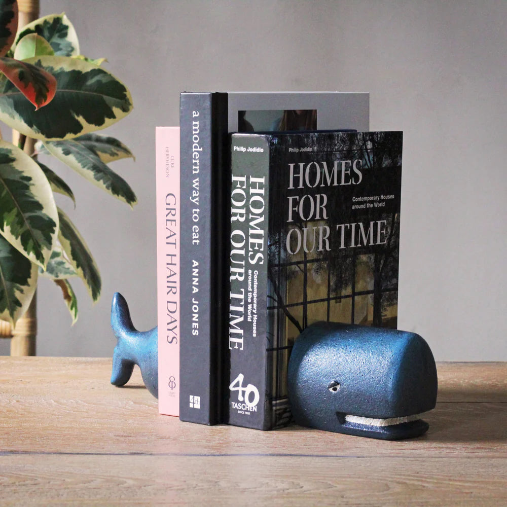 Cast iron Whale Bookends