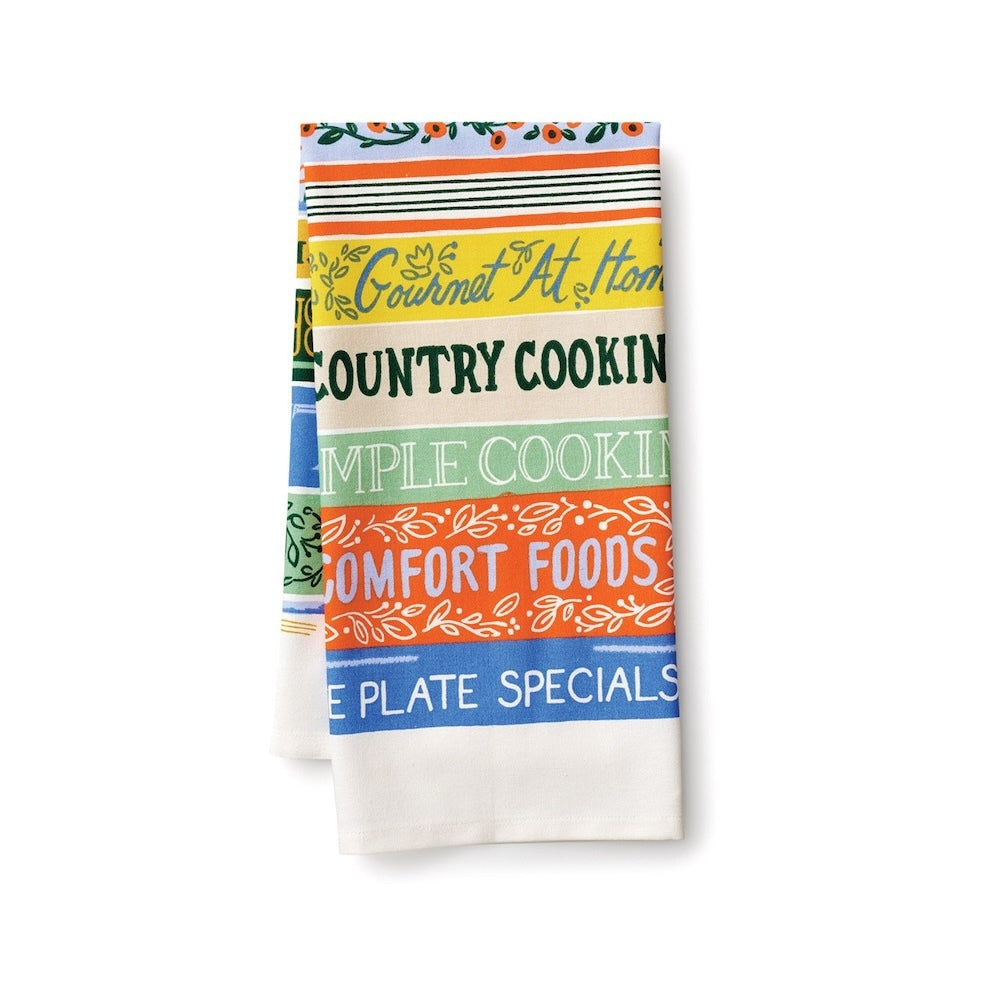 Rifle Paper Co Tea Towel Cookbooks