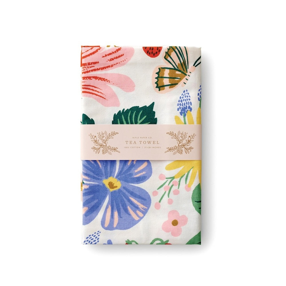 Rifle Paper Co Tea Towel Strawberry Fields