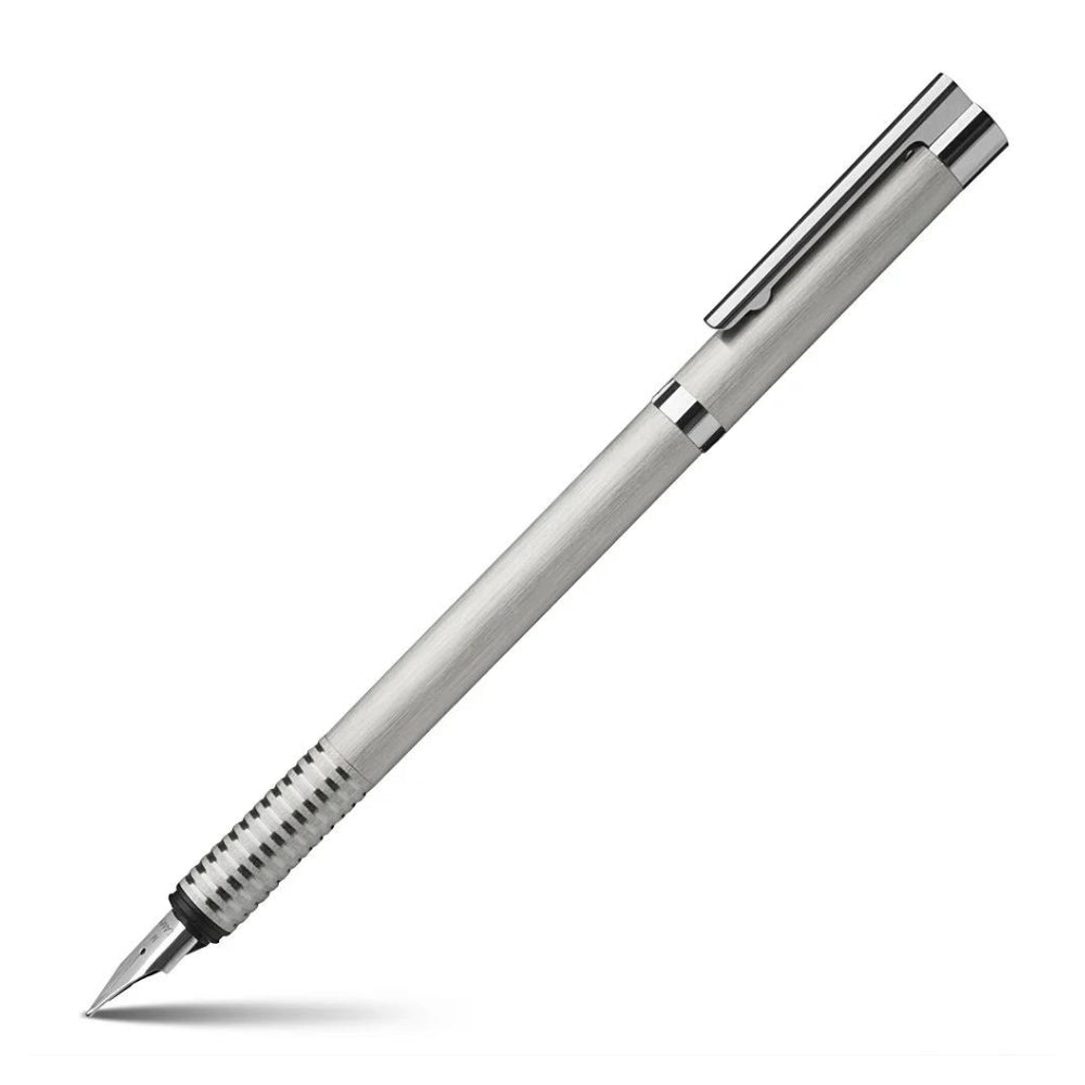 LAMY LOGO Brushed Stainless Steel Fountain Pen Medium