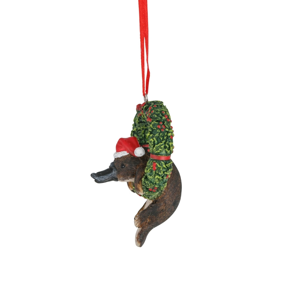 Australiana Platypus Arms Down Christmas Hanging Figure 8cm (Set of 2)