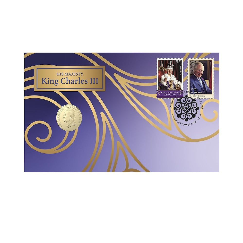 2024 King Charles III Effigy $1 Postal Numismatic Cover (PNC) RAM