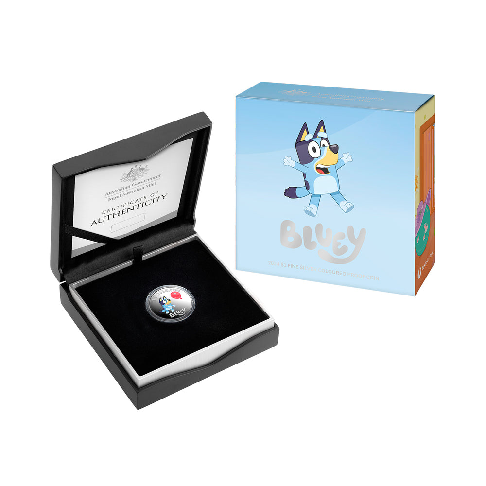 2024 $1 Bluey Silver Coloured Proof Coin
