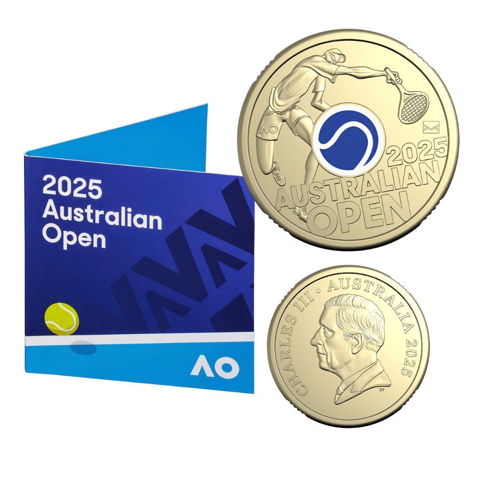 2025 Women's and Men's Australian Open $2 Privy Mark Coin in Folder - SEALED