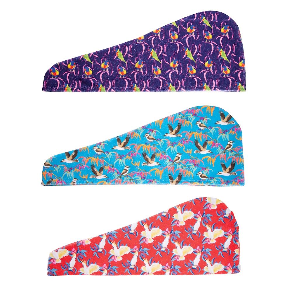 The Australian Collection Birds Turban Towel (Assorted)