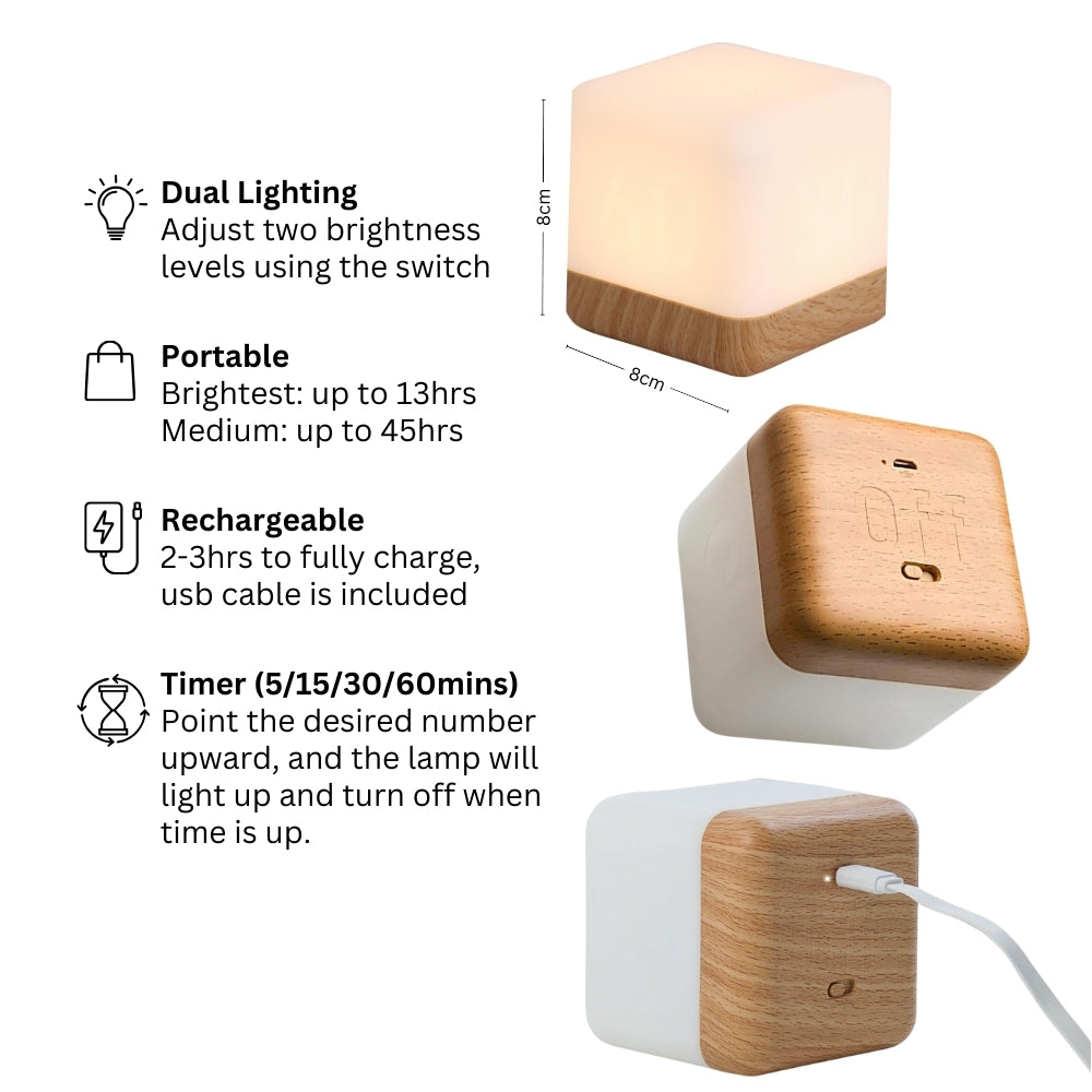 Gravity Flip Timing Rechargeable Night Light